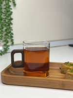 لیوان ‌پیرکس دسته چوبی - تصویر 2