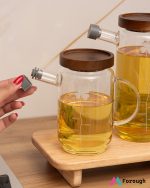 روغن ریز پیرکس با درب چوبی - تصویر 2